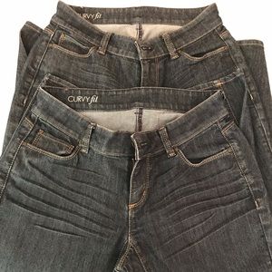 Set of 2 Curvy Fit Ann Taylor Jeans